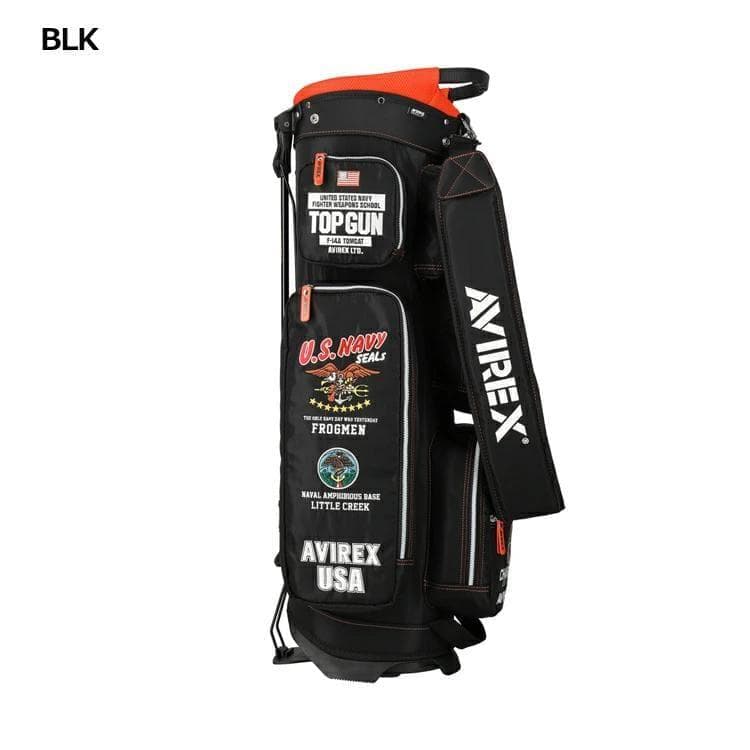 新品 AVIREX アヴィレックスゴルフ スタンド キャディバッグ ブラック