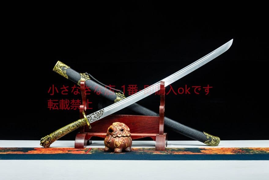 青面獣雁翎刀清刀   古兵器 武具　刀装具　日本刀　模造刀 居合刀