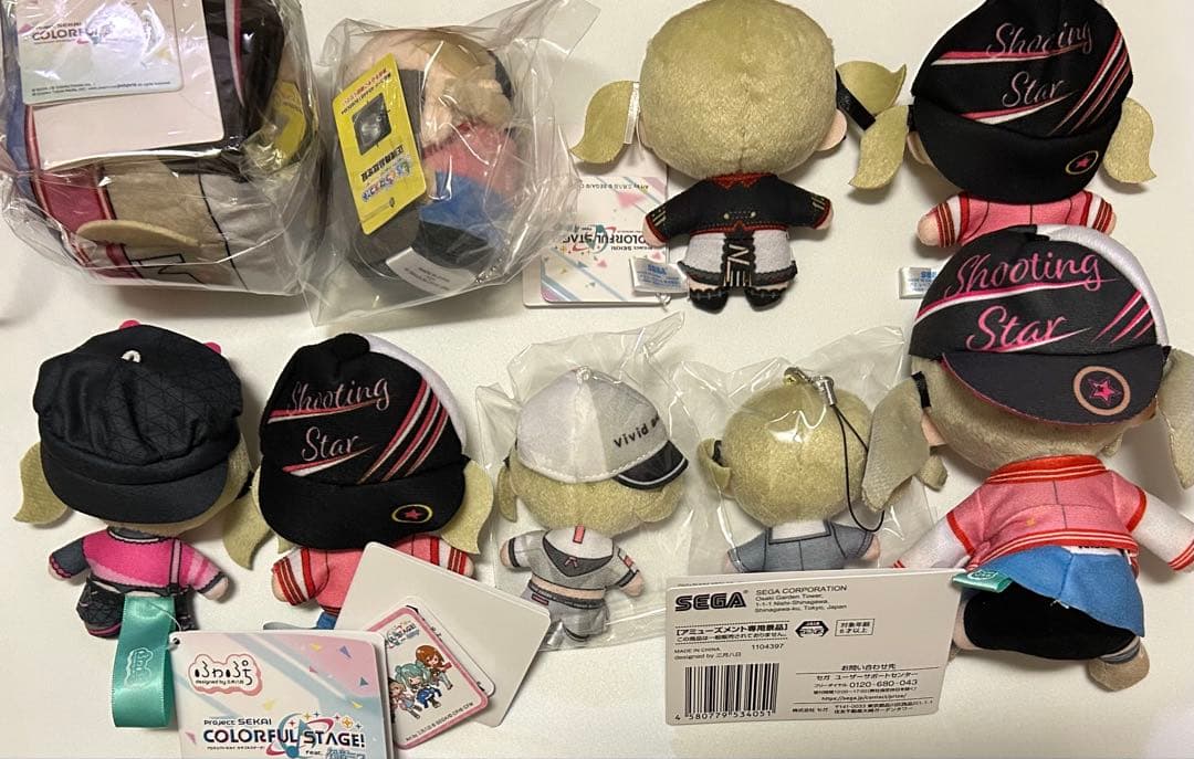 プロセカ　小豆沢こはね　マスコット / ぬいぐるみ＋ペンライト クリアファイル