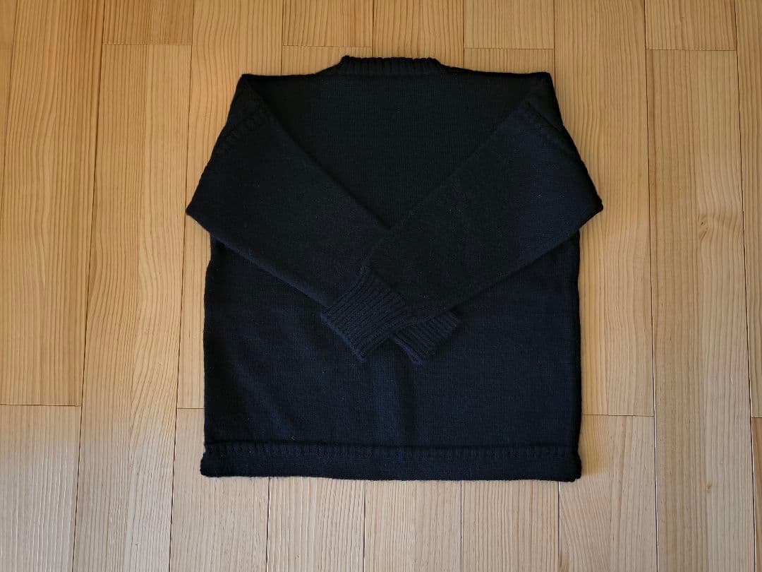 サイズ50！新品同様 イギリス製 ルトリコチュール ブラック　ガンジーセーター