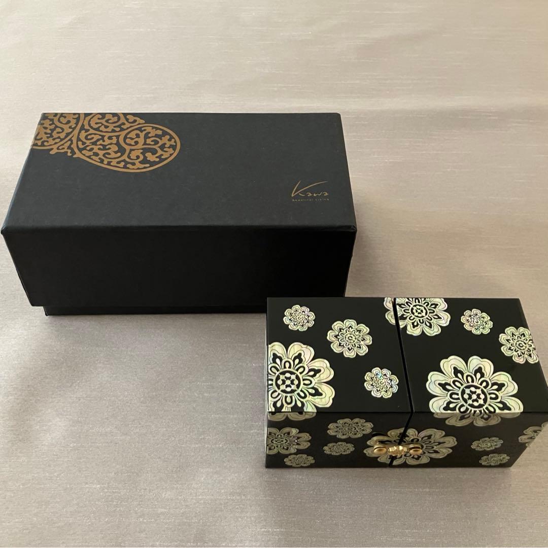 螺鈿(らでん)細工 韓国伝統工芸 ジュエリーボックス 小物入れ 双子宝石箱