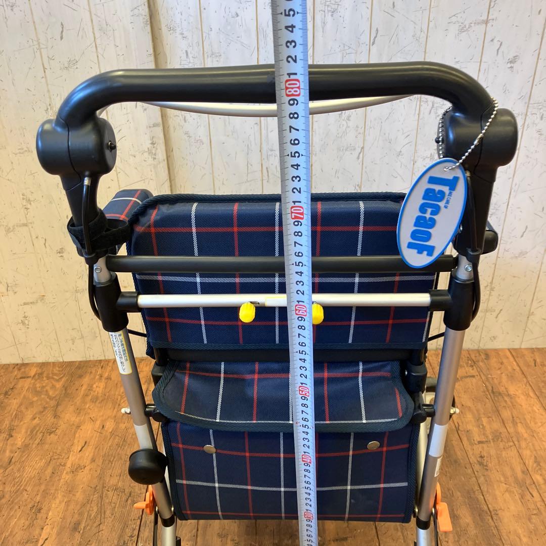 幸和 シルバーカー TacaoF チェック柄 シルバーカー 座れる 折りたたみ式
