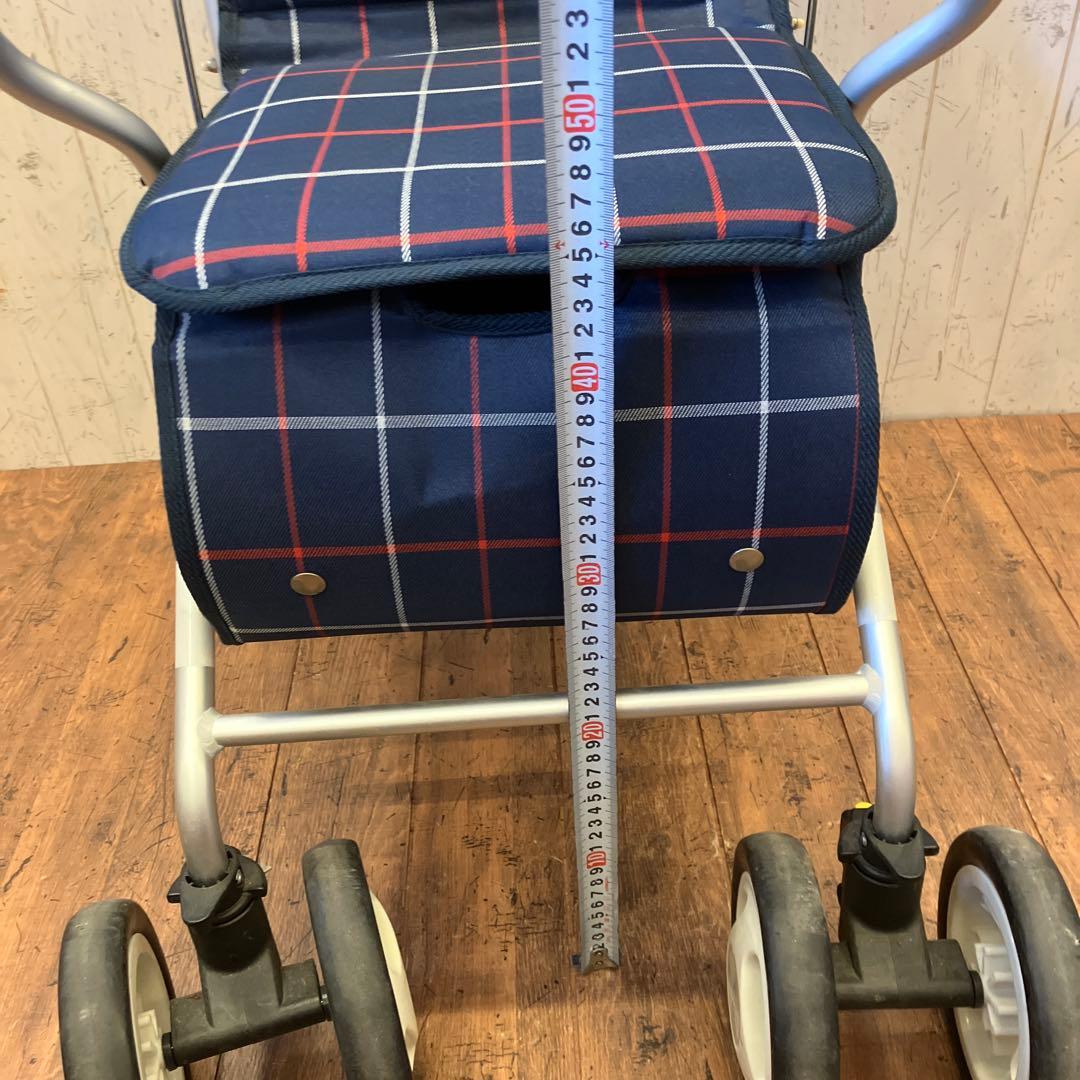 幸和 シルバーカー TacaoF チェック柄 シルバーカー 座れる 折りたたみ式