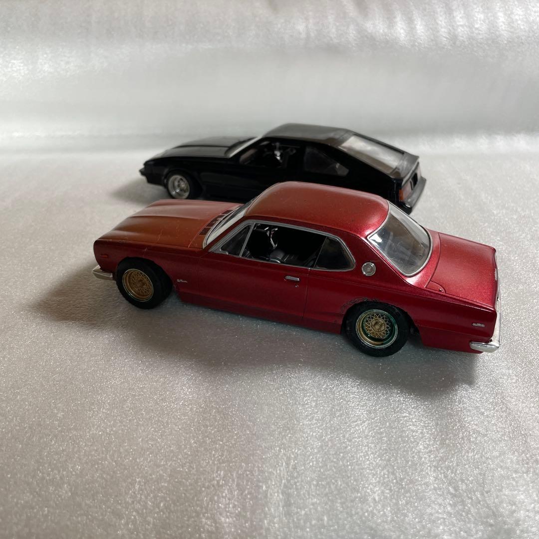 【完成品】旧車 プラモデル 4台セットケンメリ ハコスカ ジャパン セリカ