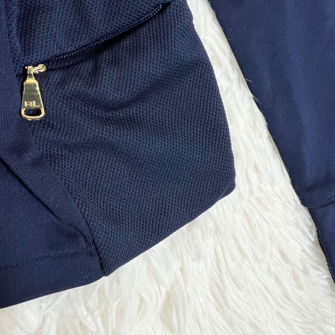 ラルフローレン ゴルフ 長袖 スポーツウェア ハーフジップ ポニーロゴ 刺繍 紺