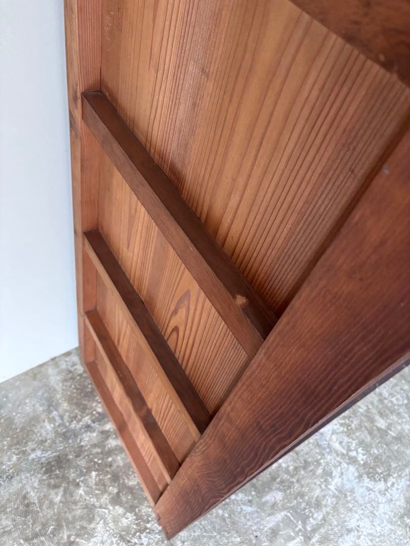 古い水屋　食器棚　ガラス棚　本棚　ガラスケース ショーケース　什器　天然木 2