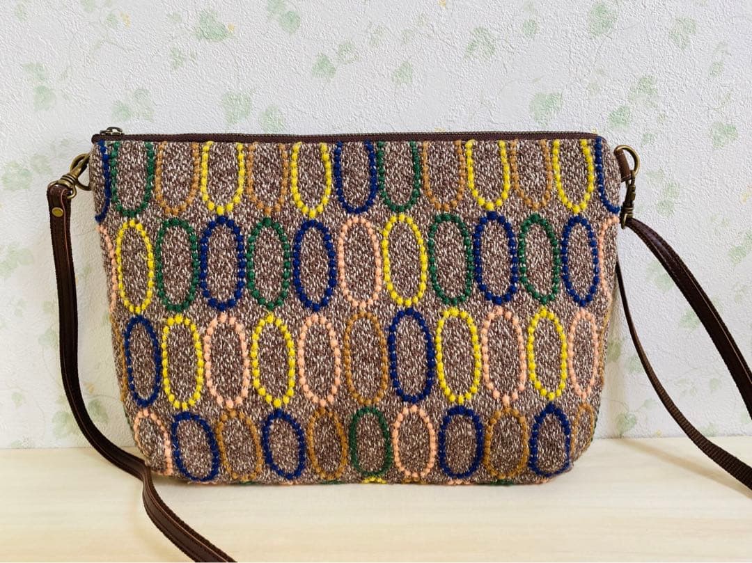 ミナペルホネン タルト ブラウンショルダーバッグ