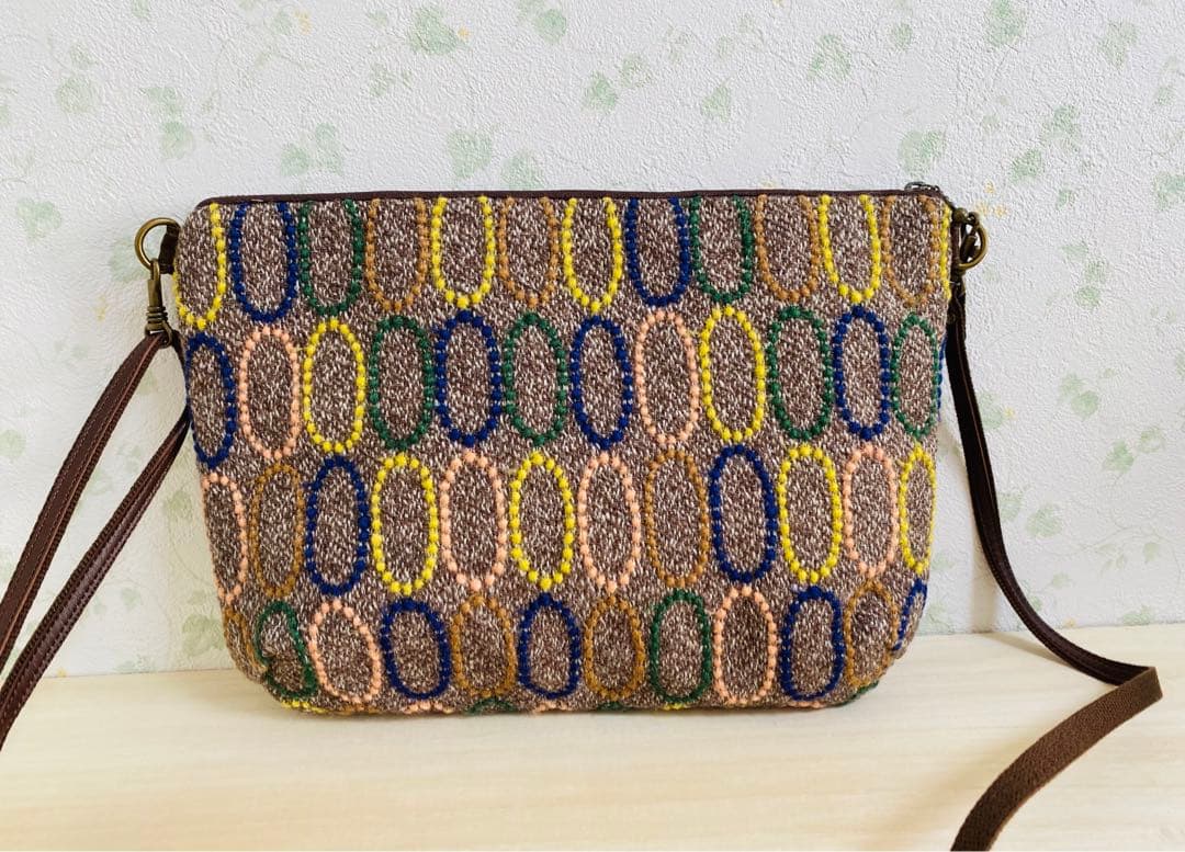 ミナペルホネン タルト ブラウンショルダーバッグ