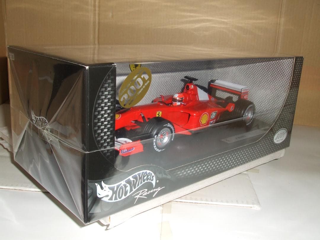 未開封　フェラーリ　F２００１　M・シューマッハ　＃１　マテル　１／１８
