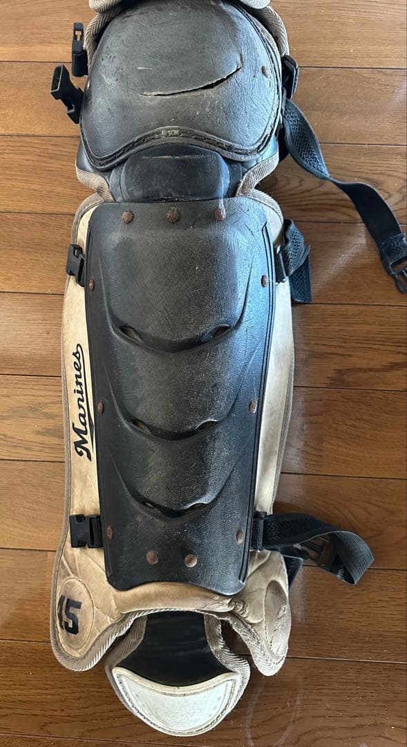 千葉ロッテマリーンズ　田村龍弘　レガース　実使用