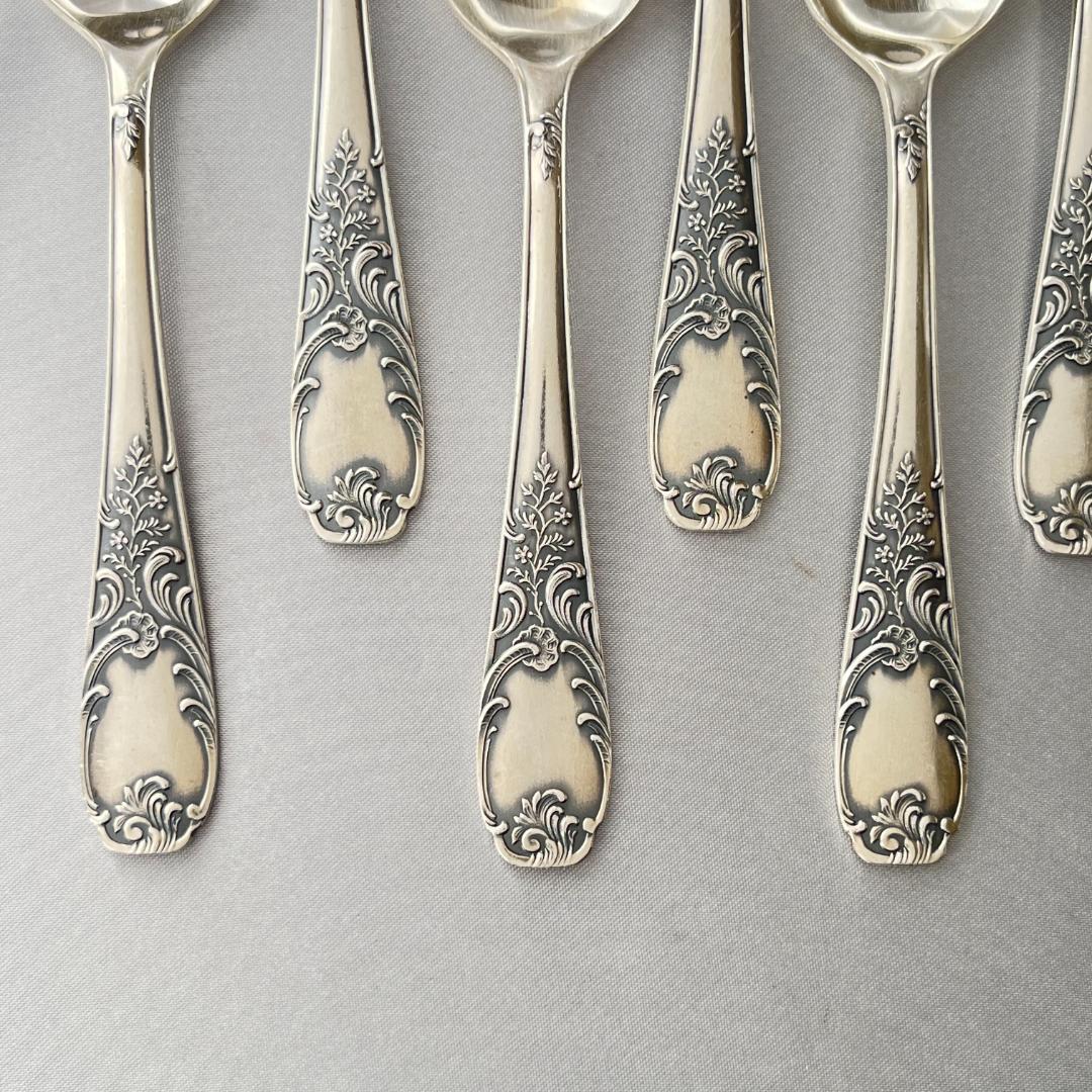 【仏蘭西】ルイ15世様式 コーヒースプーン 12本　Louis XV 14cm