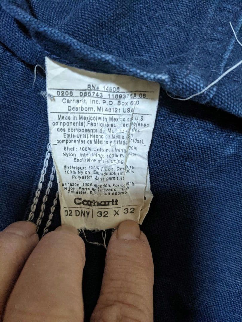 Carharttカーハート キルティングオーバーオール(32×32)