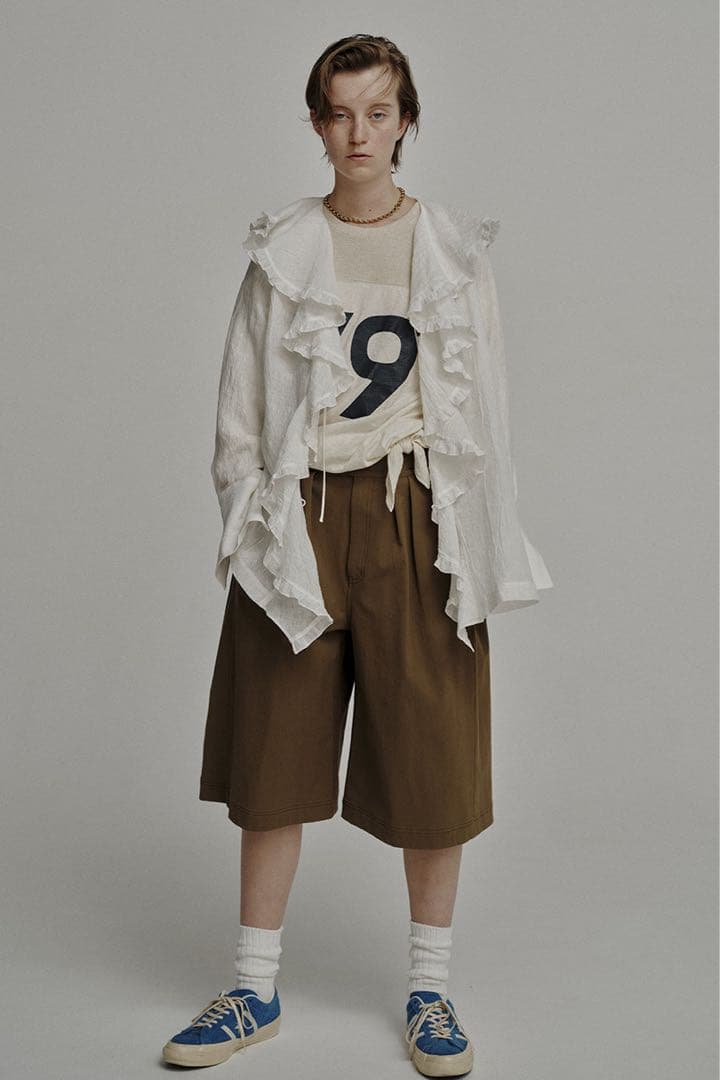 完売希少uhr ruffle frill shirt ラッフル　フリル　シャツ