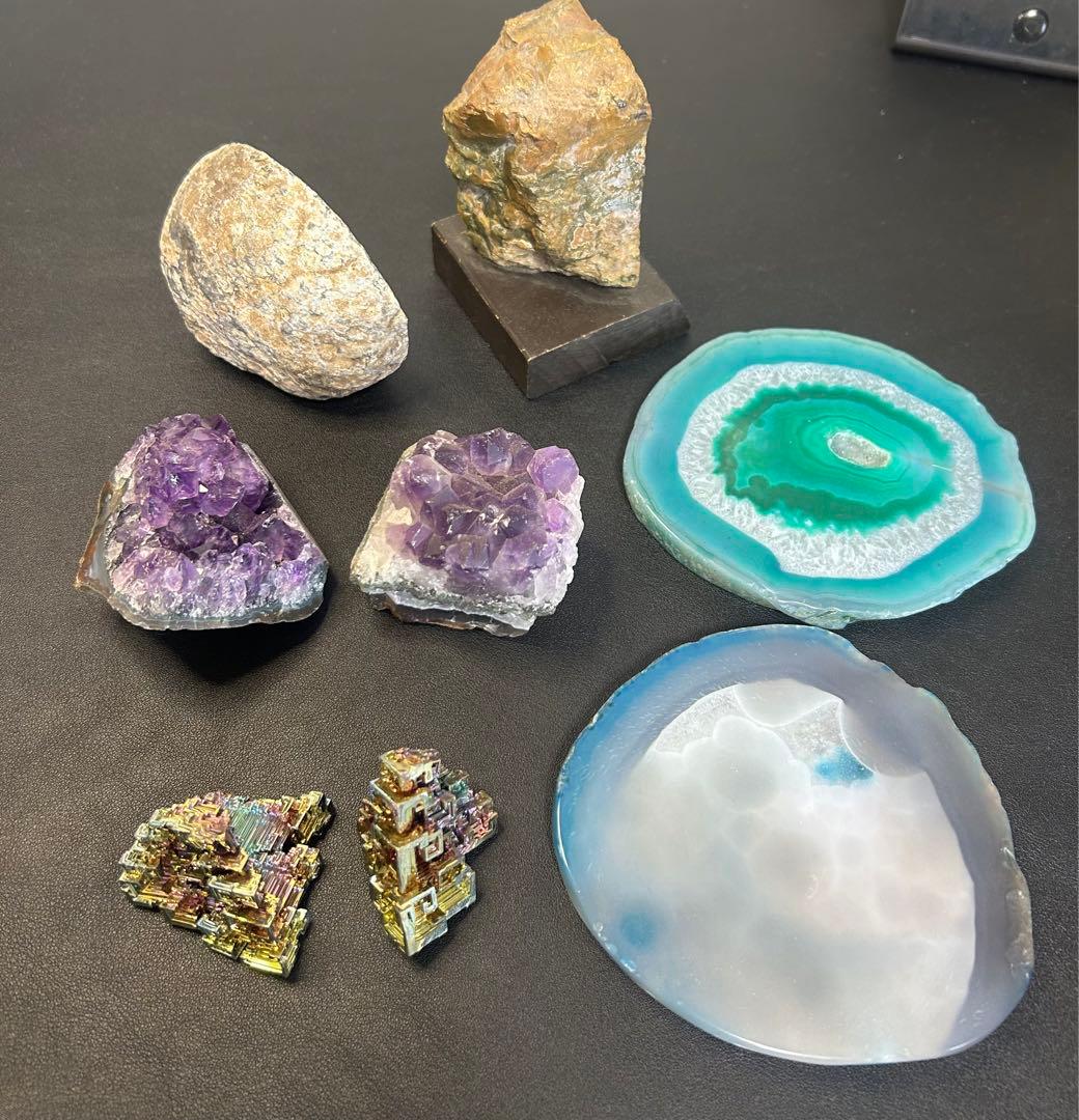 旧家蔵出し鉱物や宝石8点セット　縁起物、風水、お守り、骨董品、収蔵品、掘り出し物
