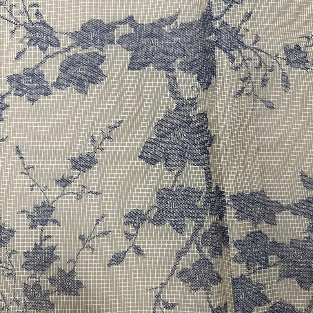 竺仙 絹紅梅 夏着物 薄物 クリーム地 浴衣