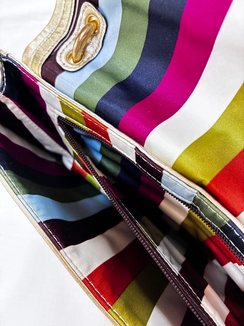 バッグ Coach legacy stripe turn lock llic