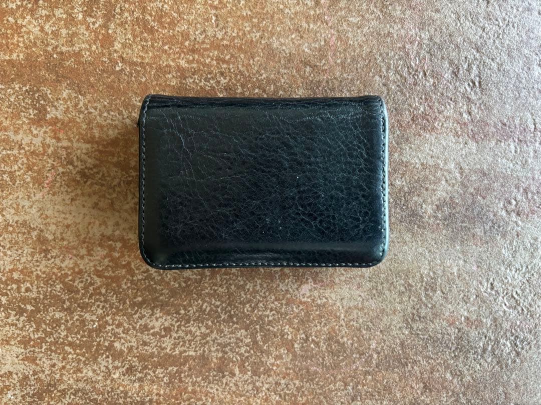 【美品】クロムハーツ 3ポケット アーチロゴ レザー カードケース ブラック