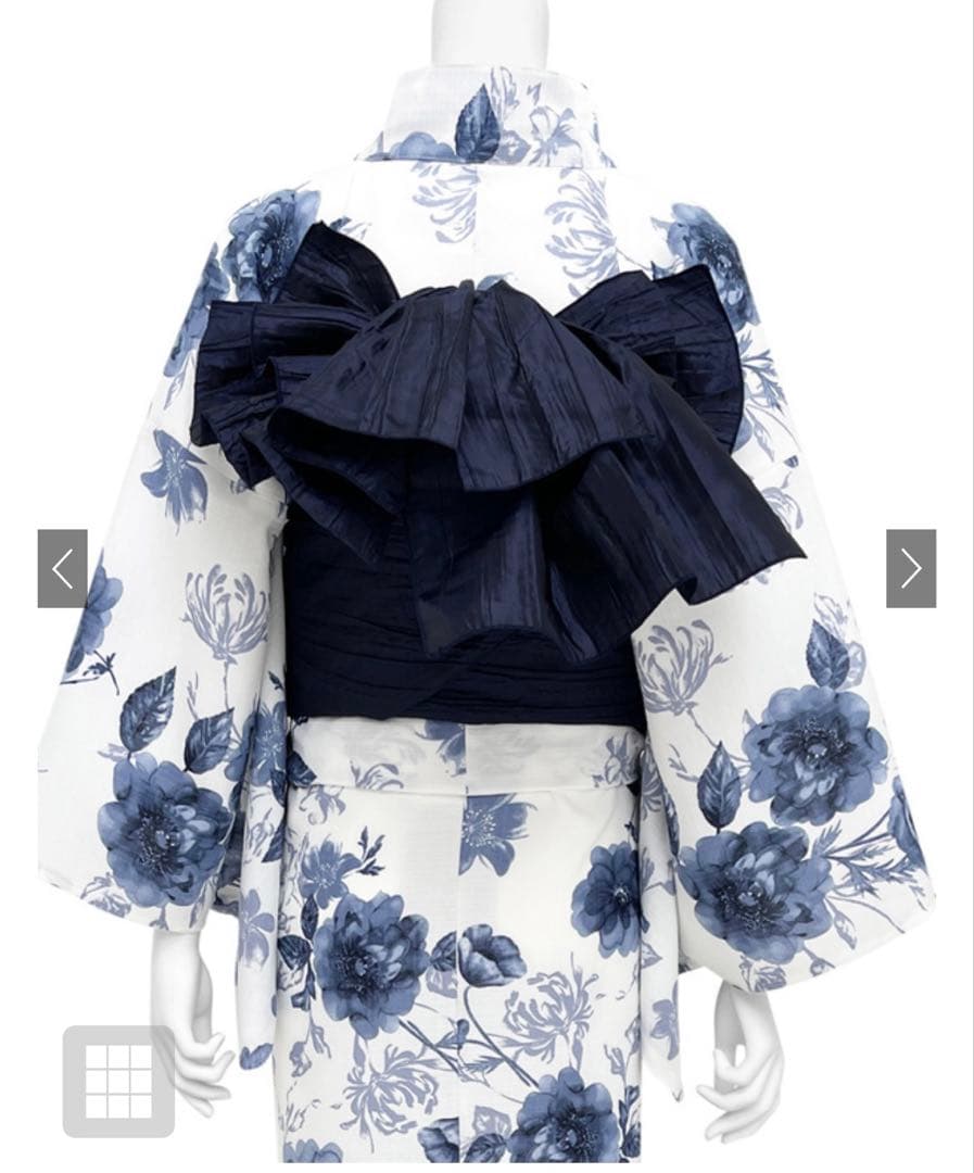 【新品未使用・12時間以内発送】GRL 水彩花柄浴衣 帯セット [gi1519]