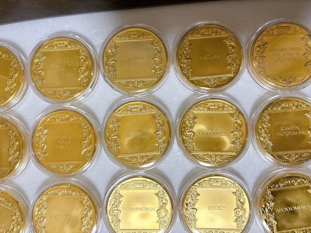 希少レア 古代ギリシャの偉大な芸術遺産 メダル50枚 純金仕上ブロンズ製 限定版