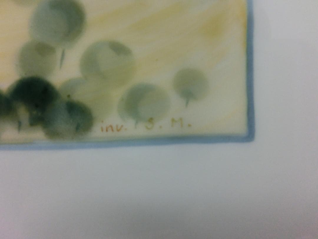 【マイセン】ドイツ丘陵風景・陶板画（値下げ再出品）