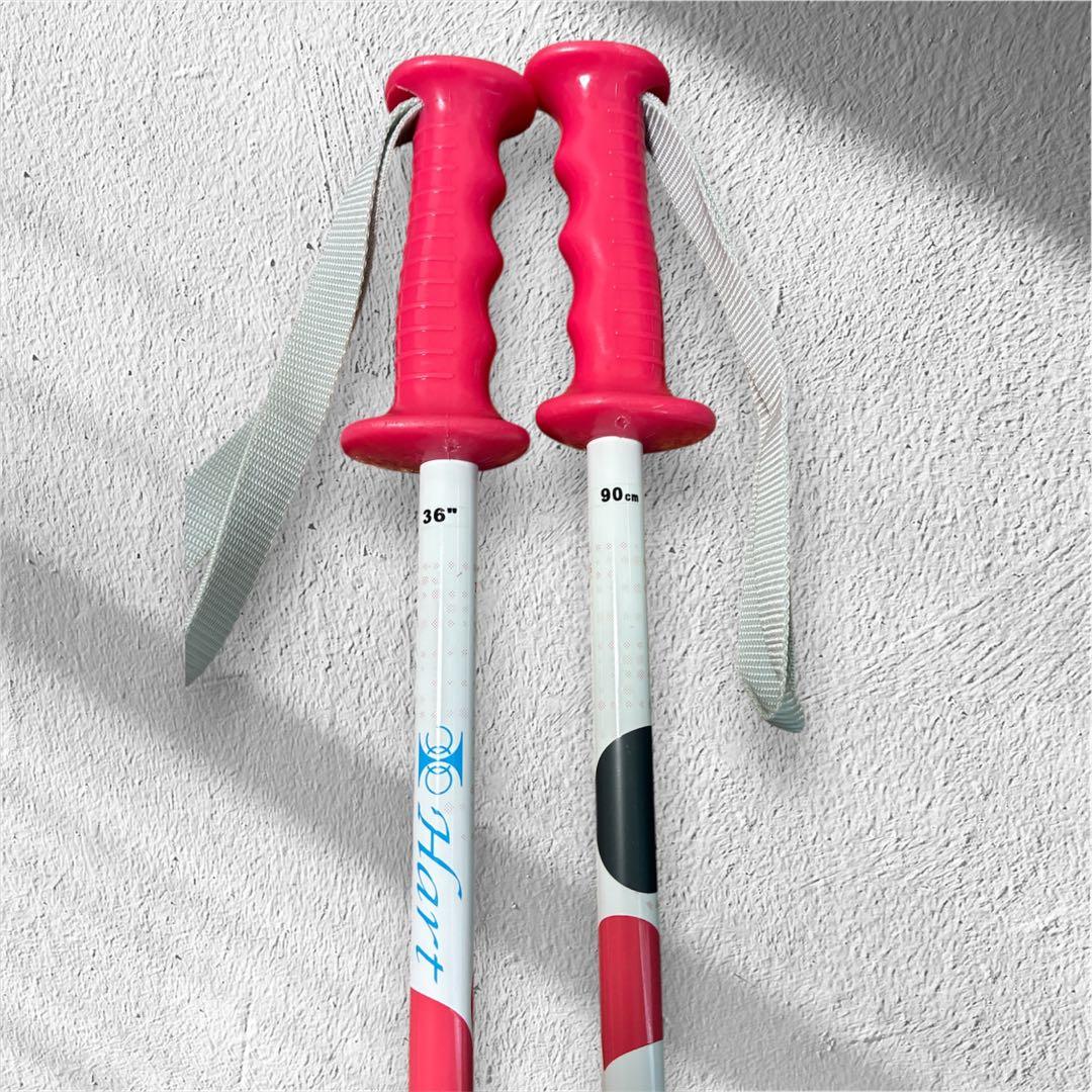 Hart（ハート）ジュニアスキーセット　ピンク スキー袋付き 女の子