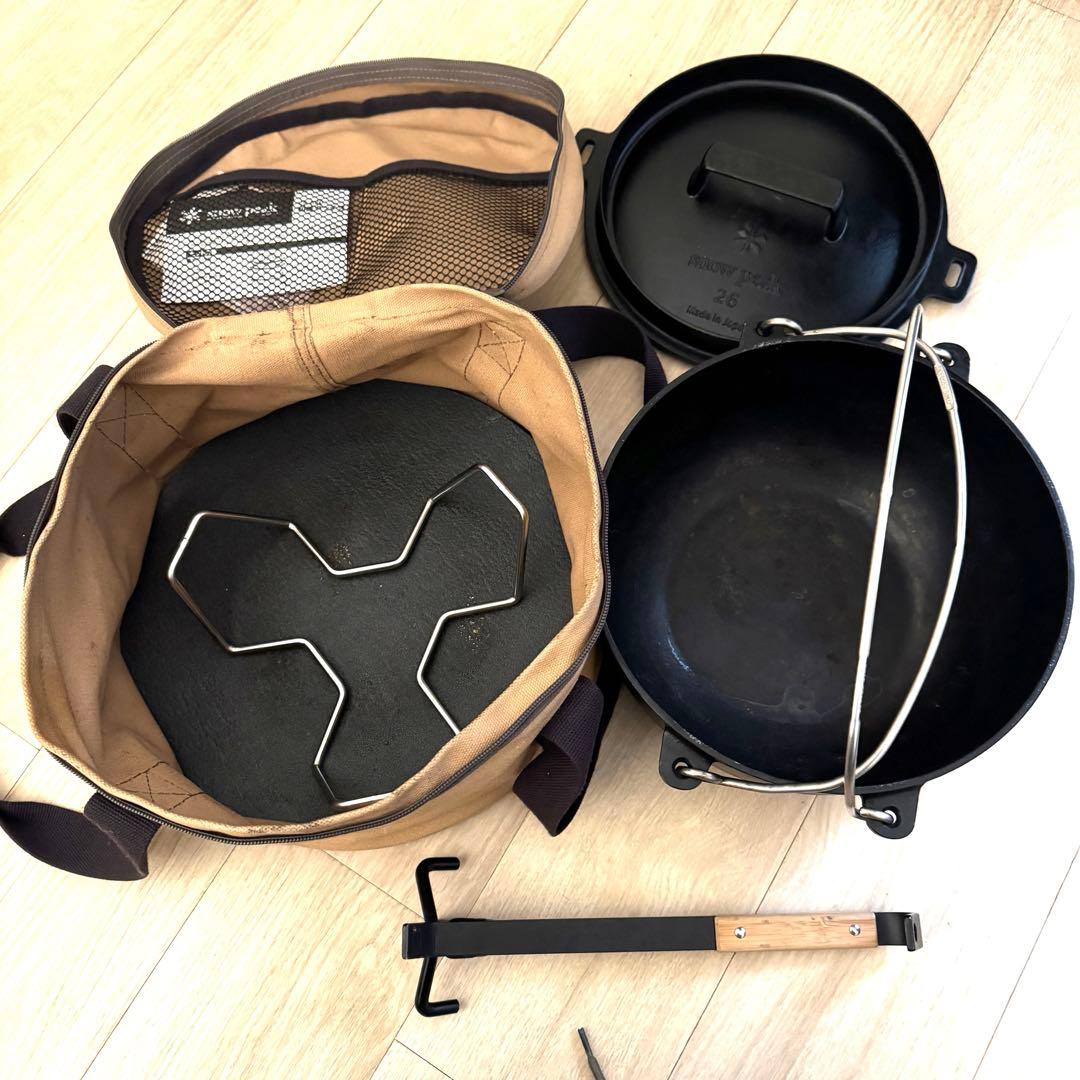 スノーピーク 和鉄ダッチオーブン 26 セット  peak cs-520