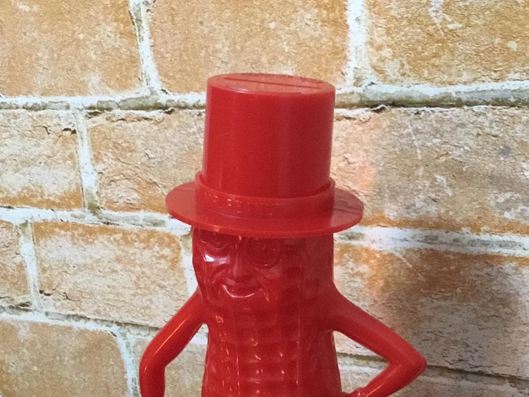 ミスターピーナッツ 60年代 ヴィンテージ 貯金箱 アドバタイジング 赤