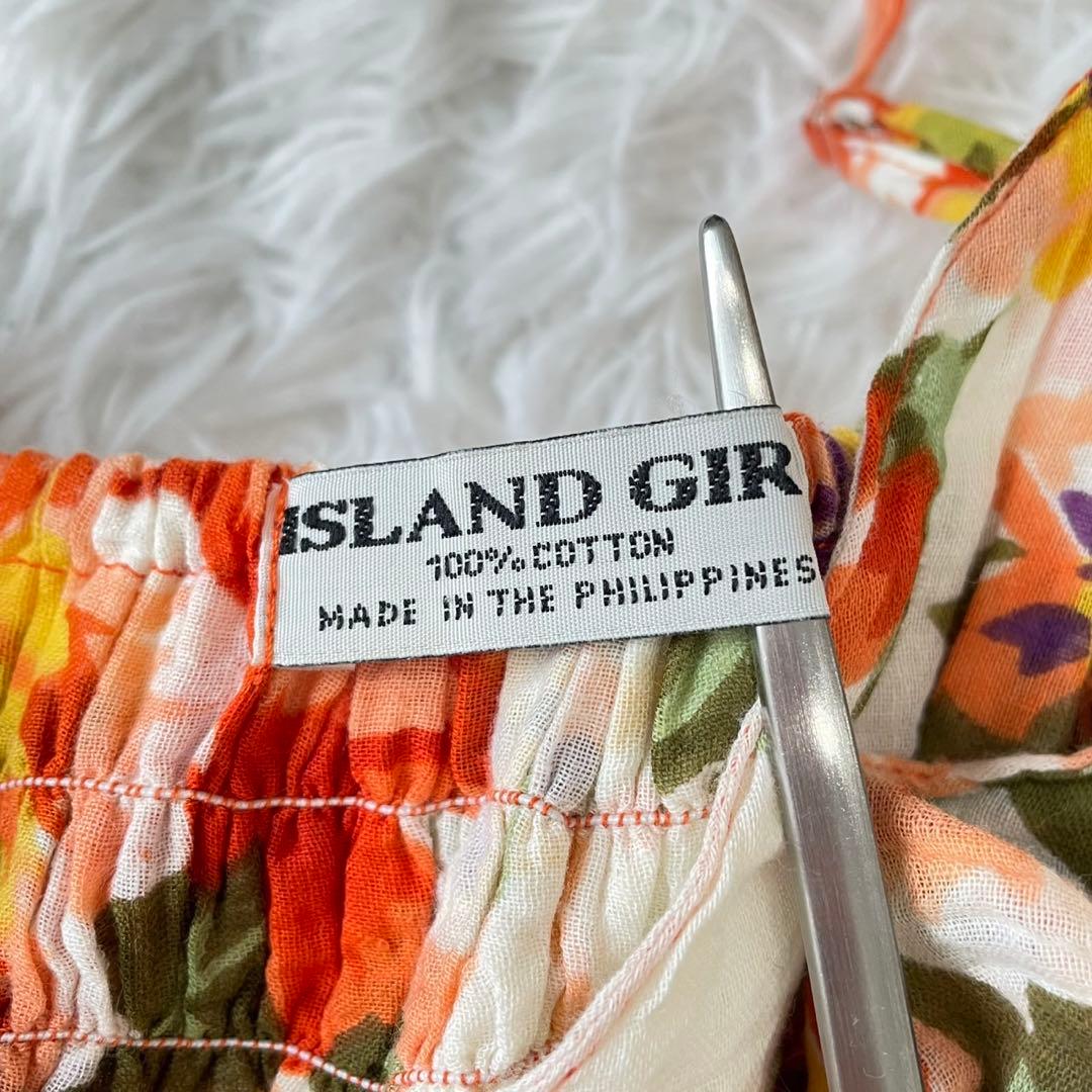  GIRLハワイアン花柄キャミワンピース　コットン100% リゾート