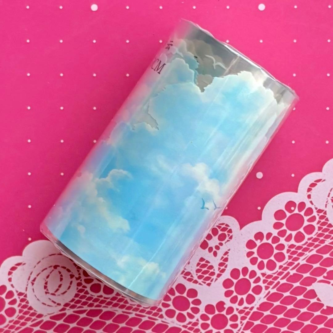 PET 白云 7cm×5m 海外マスキングテープ 雲