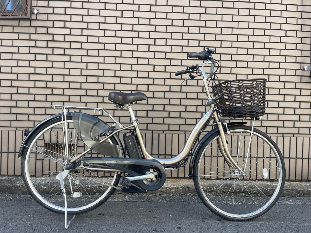 【週末限定】電動アシスト自転車 シルバー 前バスケット付き