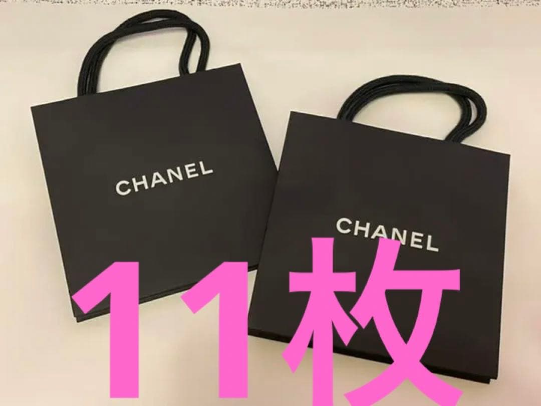 CHANEL ショップ袋 シャネル　ショッパー　黒　ブラック　新品　バッグ　紙袋
