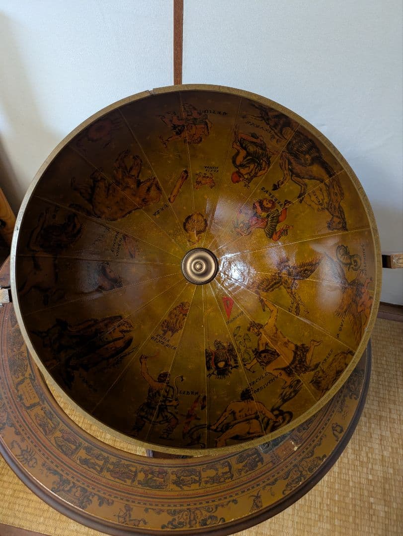 イタリア製地球儀 ワインラック キャスター付＊難有り