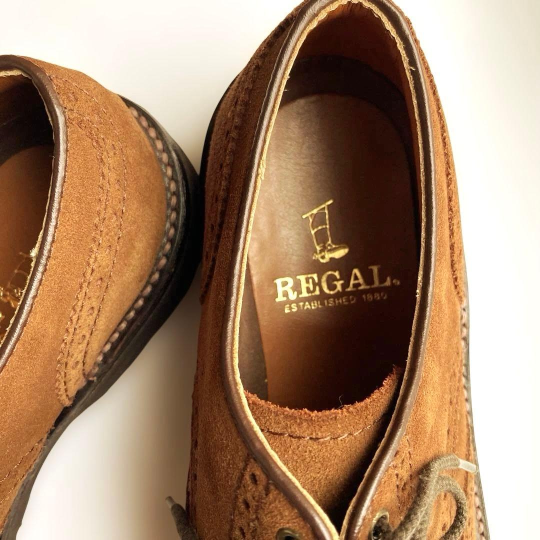 [ほぼ新品]✨REGALリーガル スウェード✨ウィングチップシューズ ローファー