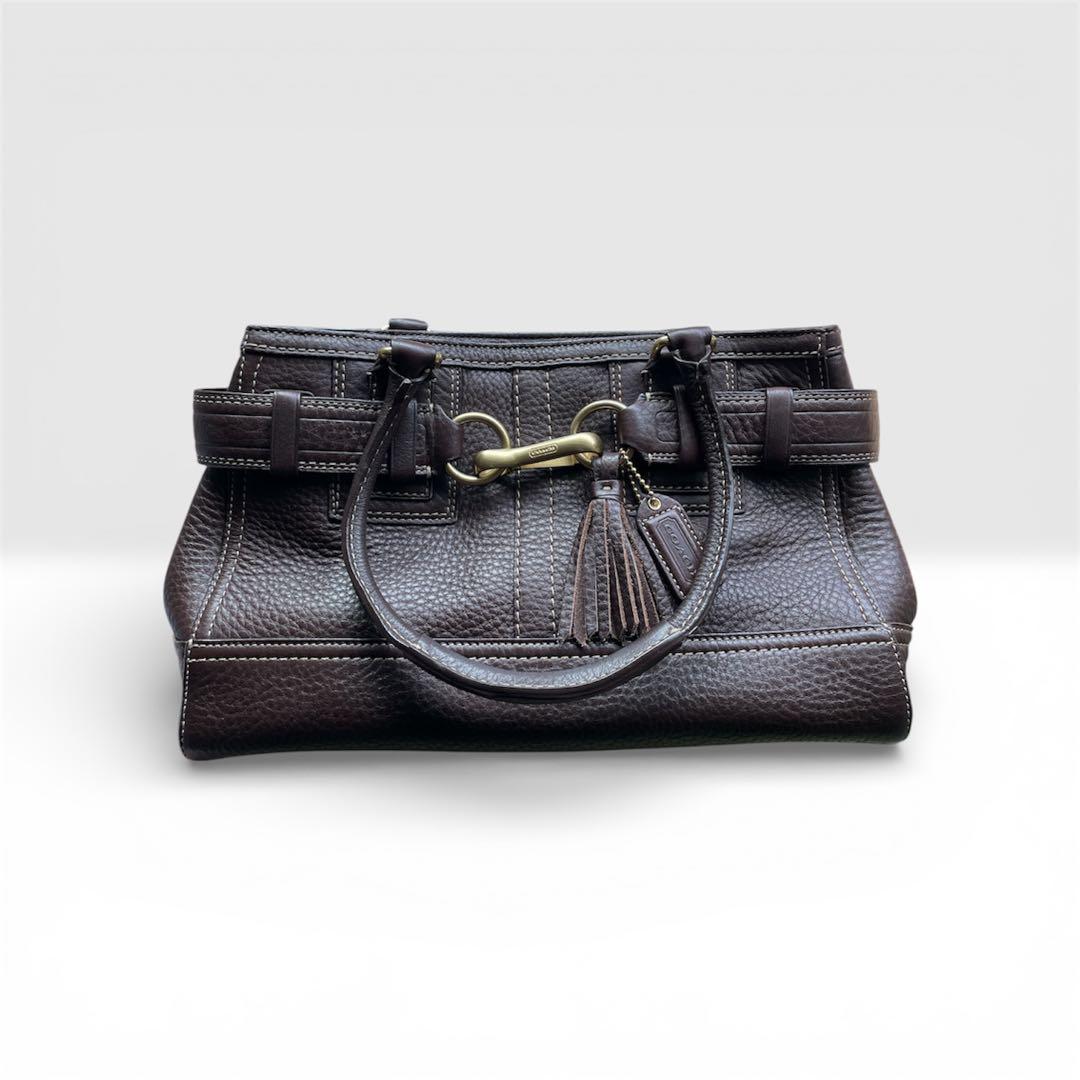 COACH ダークブラウン ハンドバッグ