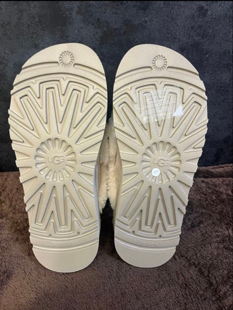 UGG アグ　ベージュ 厚底サボサンダル　ブーツ 25CM