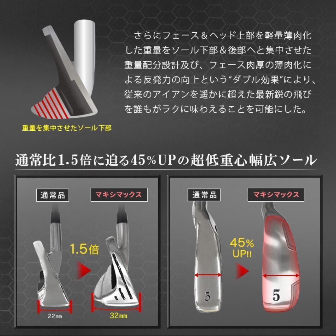 ★スチール仕様★ドラコン日本一DNAで2番手上の飛び! マキシマックス アイアン