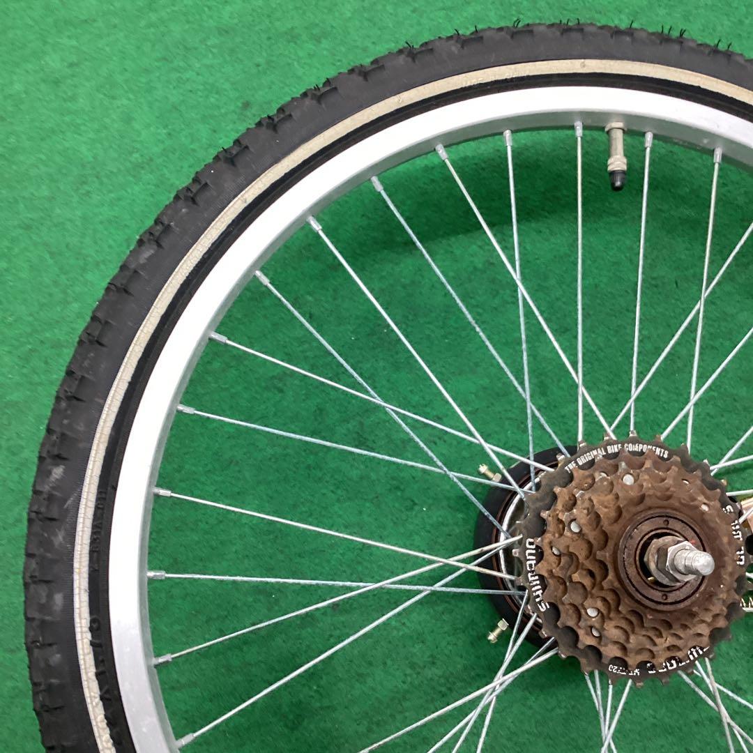 アルミリム　後輪　22x1.75 タイヤ付 外装6段 22インチ　バンドブレーキ