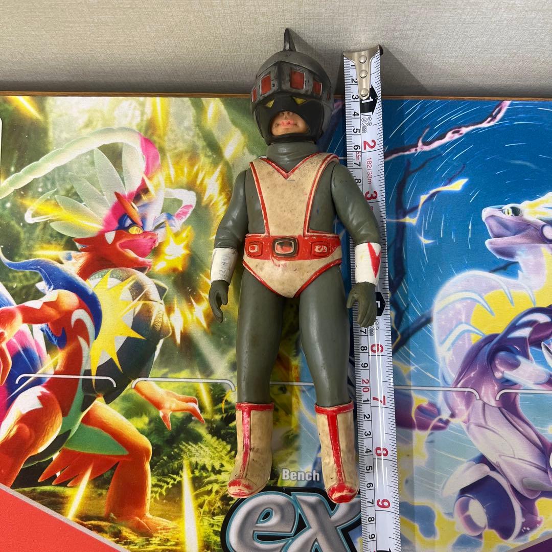 志*人様 希少ビンテージソフビ【シルバー仮面 】 面取れ　旧バンダイ 　TBS