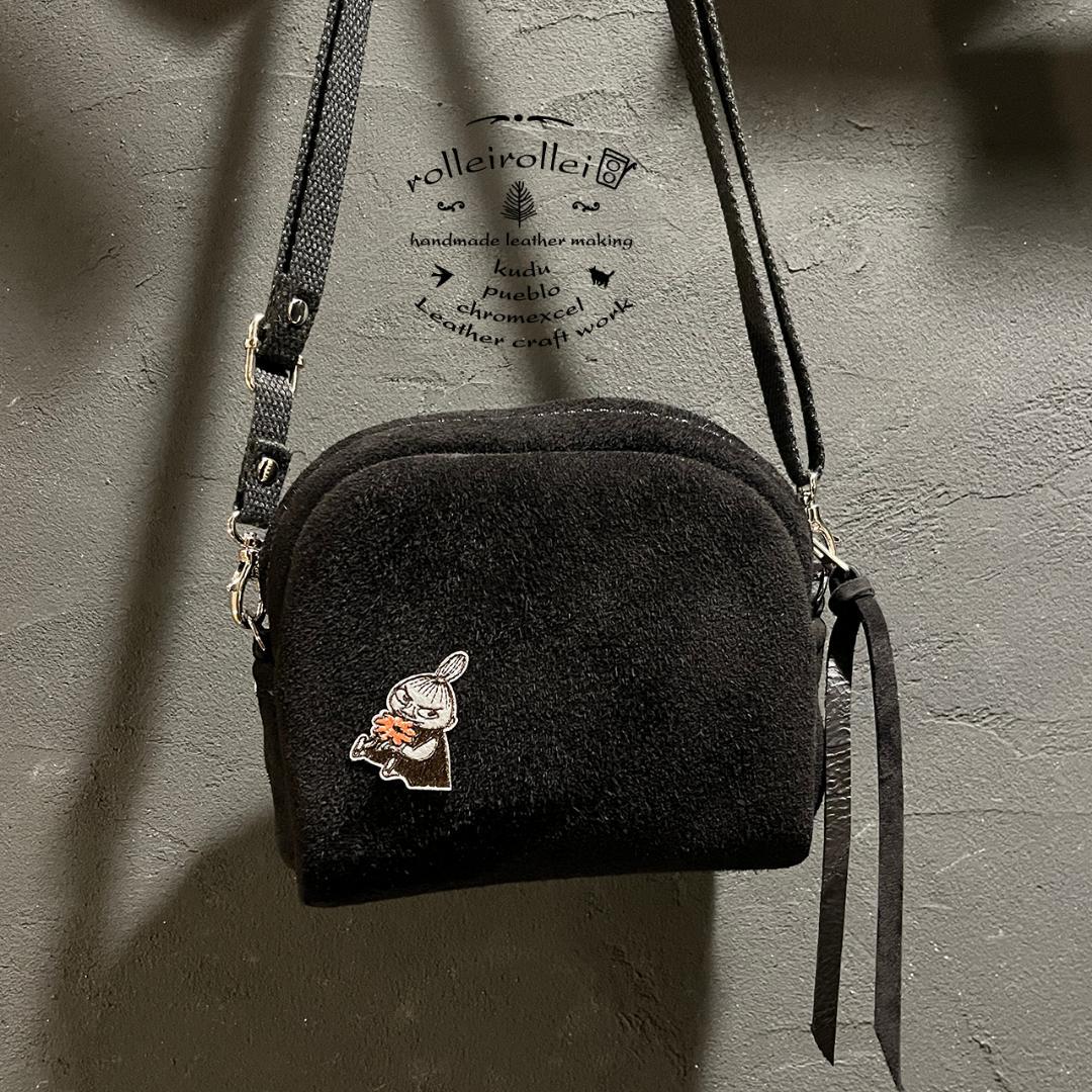 リトルミイのワッペン付きポシェット kudu革バッグ レザーポシェット #232