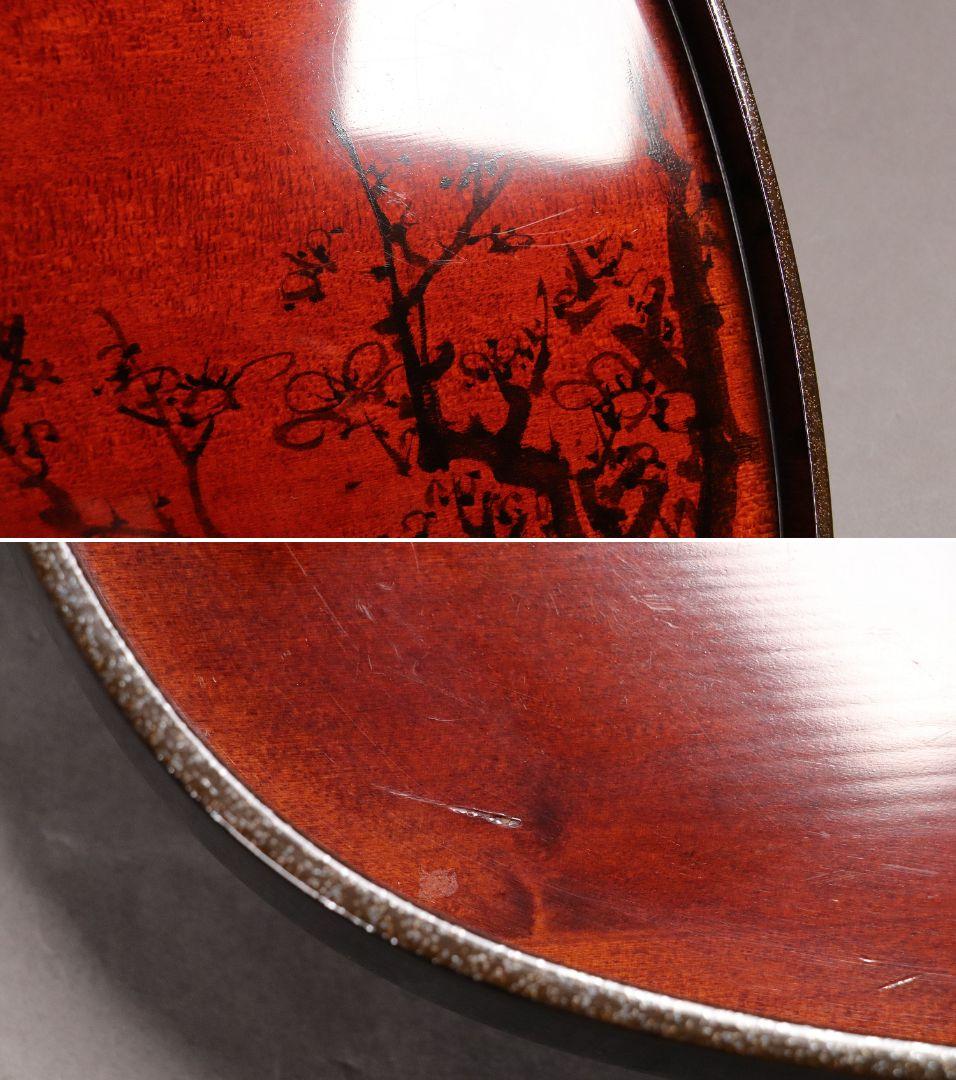 CG100 能登國輪島 布着本堅地 図替会席膳 五客 足付 木製漆器 雨宮桂月