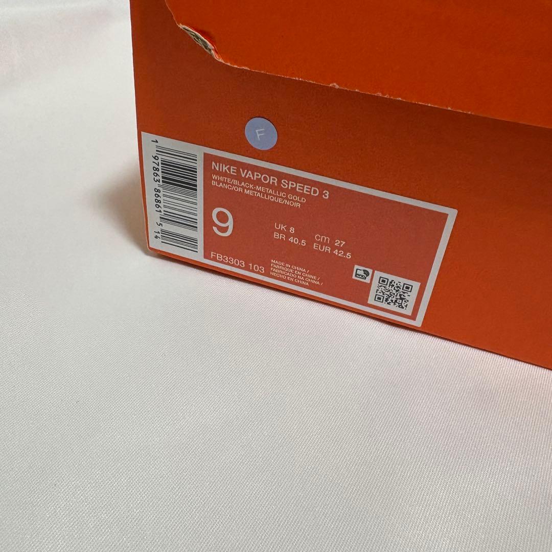 Nike Vapor Speed 3 WHT/GLD 　27.0㎝　F