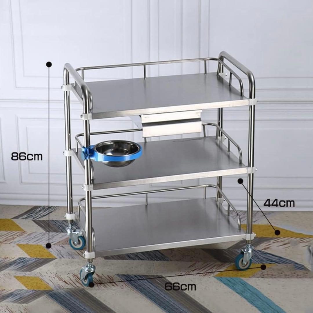 医療用ワゴン クリニックワゴン 回診車 介護用　医療カート 耐荷重100KG