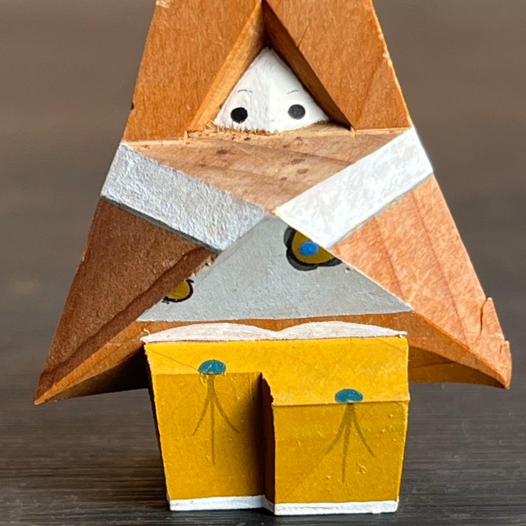 木彫りゆきんこ 芳雲作 民藝 雪人形 ござぼうし 郷土玩具 農民美術 一刀彫