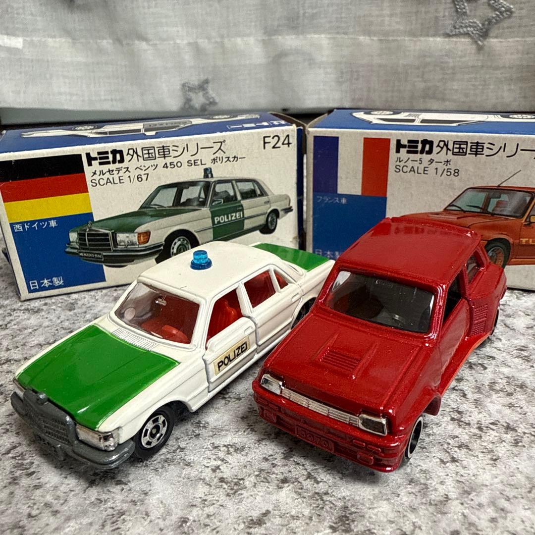トミカ青箱外国車シリーズF24メルセデスベンツ&F25ルノー5