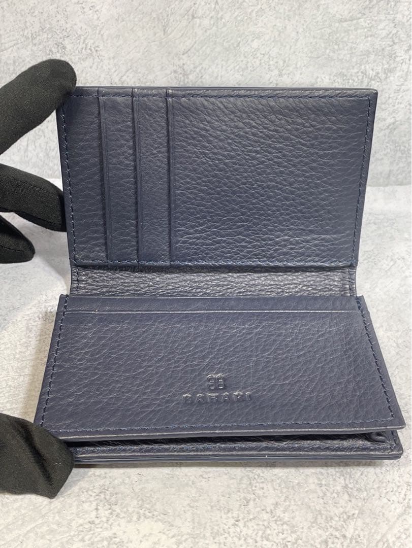 お値下げ【新品】BAHARI ガルーシャ 名刺入れ ポリッシュ ネイビー
