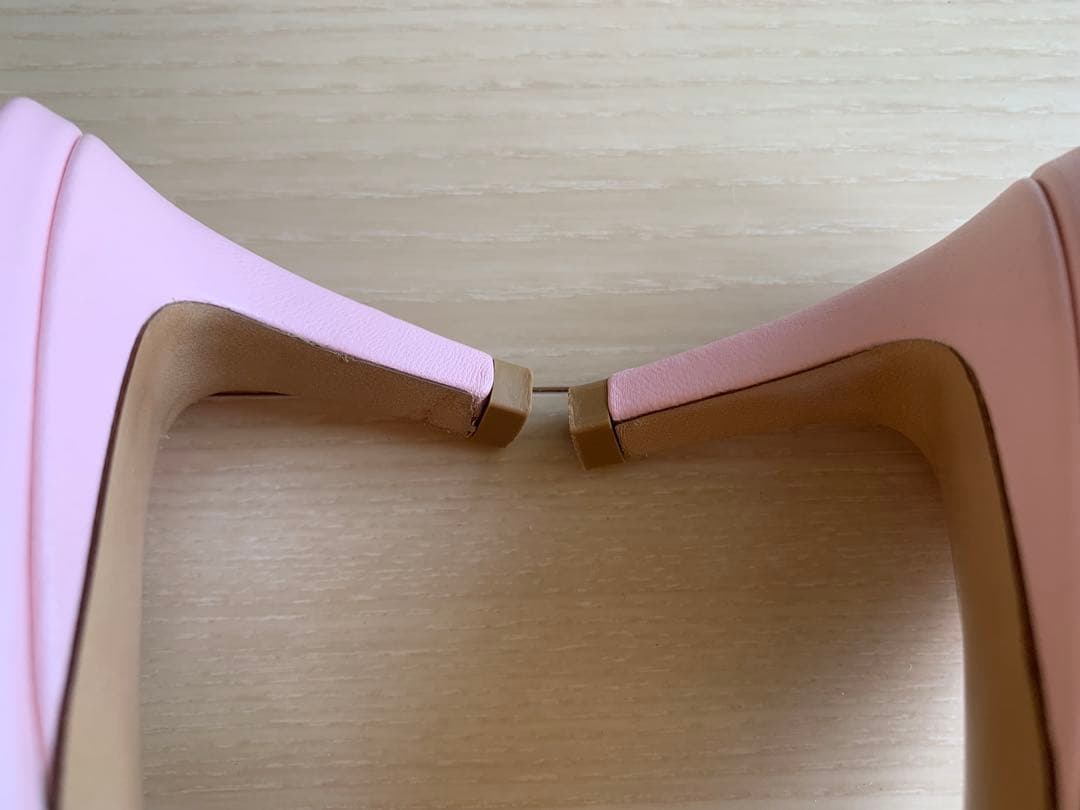 Louis Vuitton ピンクモノグラムエンボス レザーミュール24.5相当