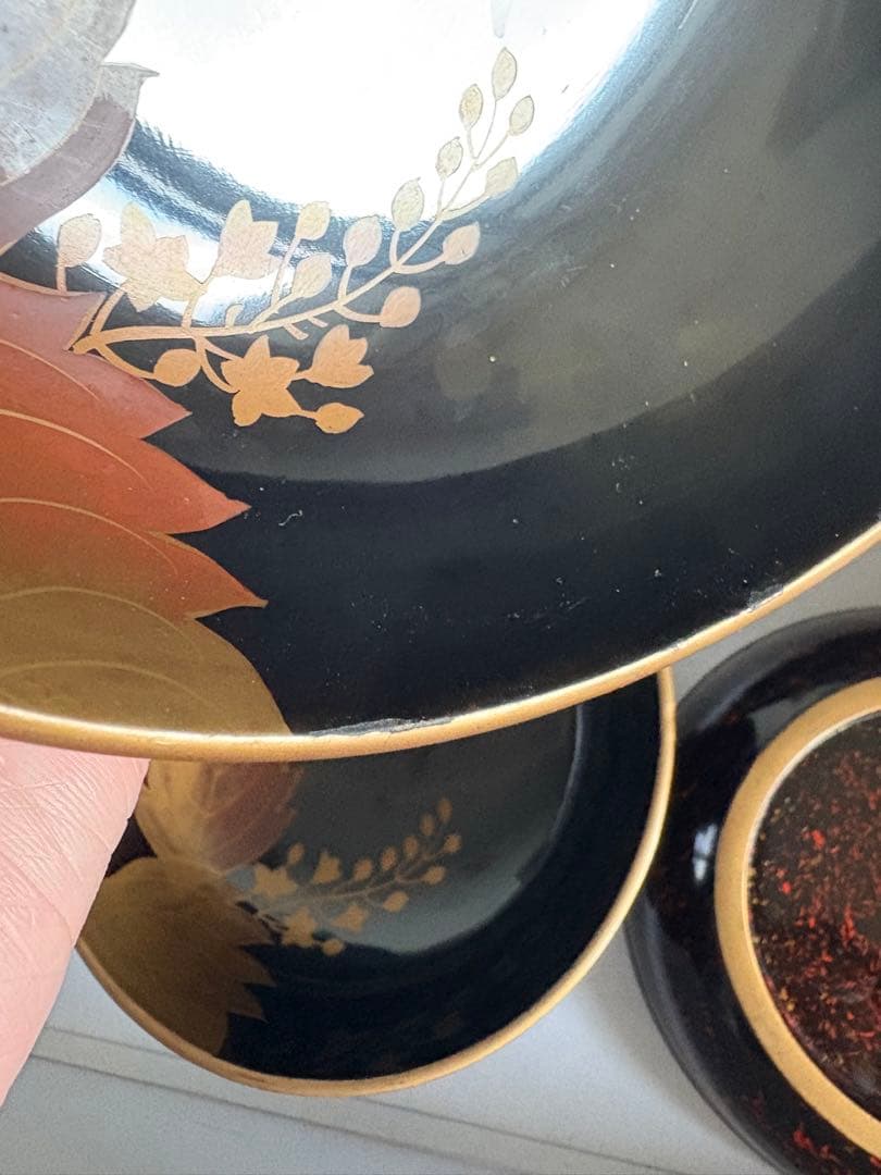 輪島塗漆器　椀　内桐巻繪　菓子椀　 拾人前入　蒔絵　10客　訳あり