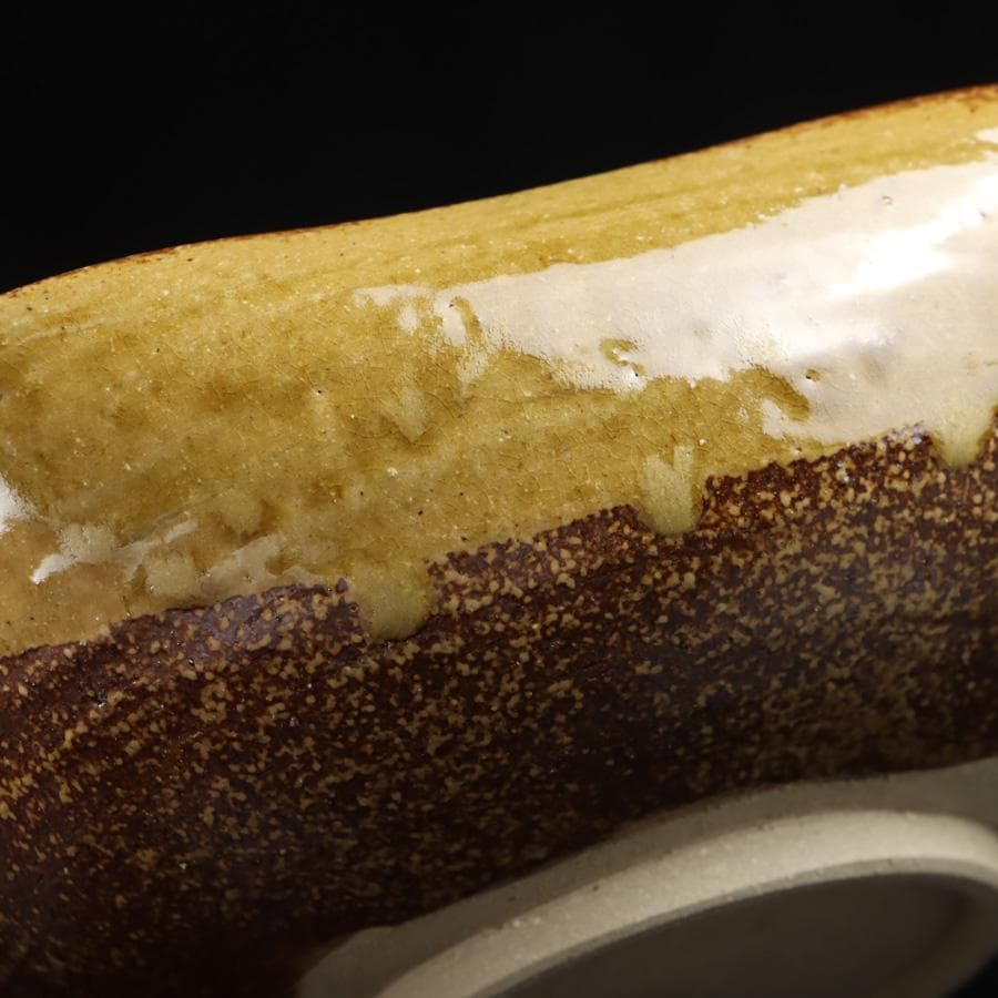 Y2904-1 茶道具 志戸呂 広前心斎 鉢 菓子鉢 共箱　　#14