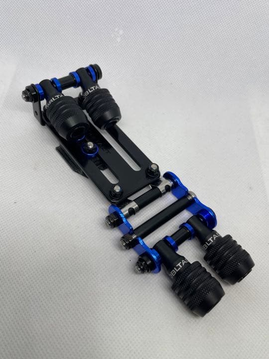 ダブルタクトプレート　ビットホルダー4P ニックス風チェーン(ブラック×ブルー)