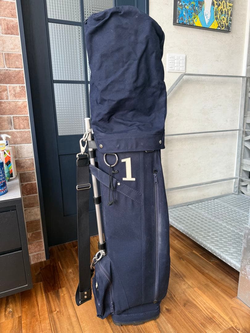 木の庄帆布　ネイビー ゴルフバッグ キャディバッグ